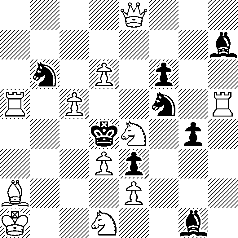 4Q3/7b/1n1P1p2/R1P2n1R/3kN1p1/3Pp3/B3P3/K2N2b1