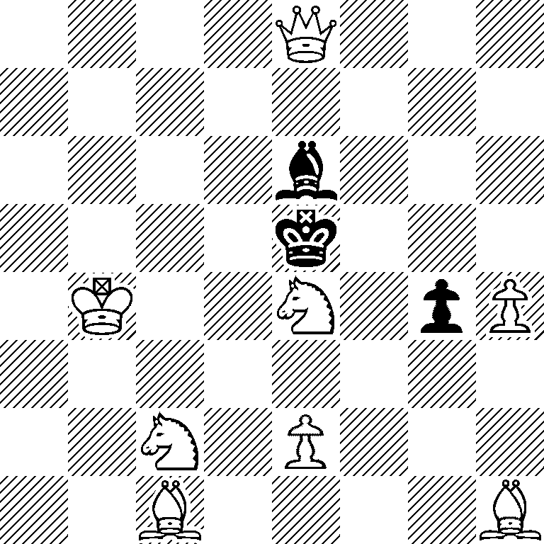 4Q3/8/4b3/4k3/1K2N1pP/8/2N1P3/2B4B