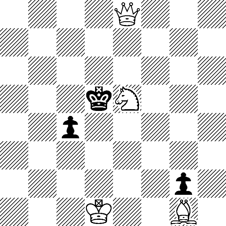 4Q3/8/8/3kN3/2p5/8/6p1/3K2B1