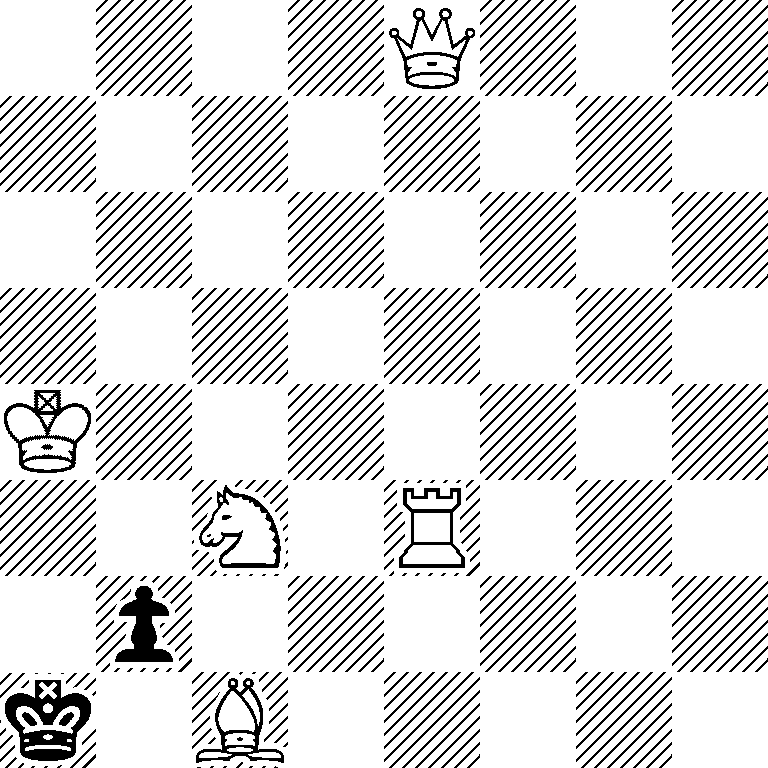 4Q3/8/8/8/K7/2N1R3/1p6/k1B5
