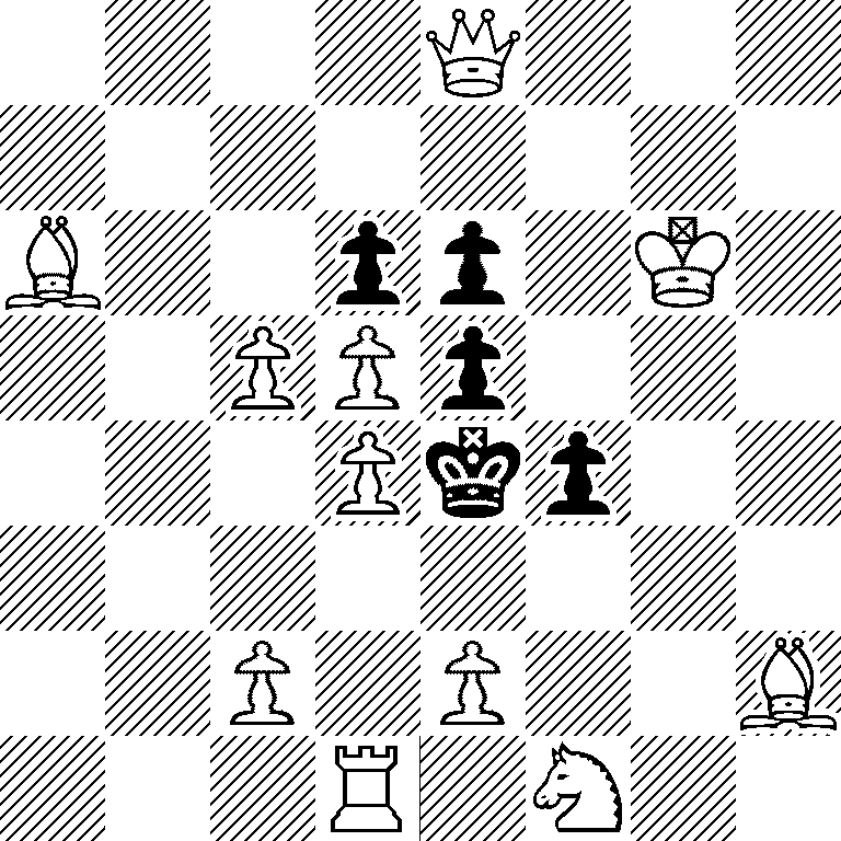 4Q3/8/B2pp1K1/2PPp3/3Pkp2/8/2P1P2B/3R1N2
