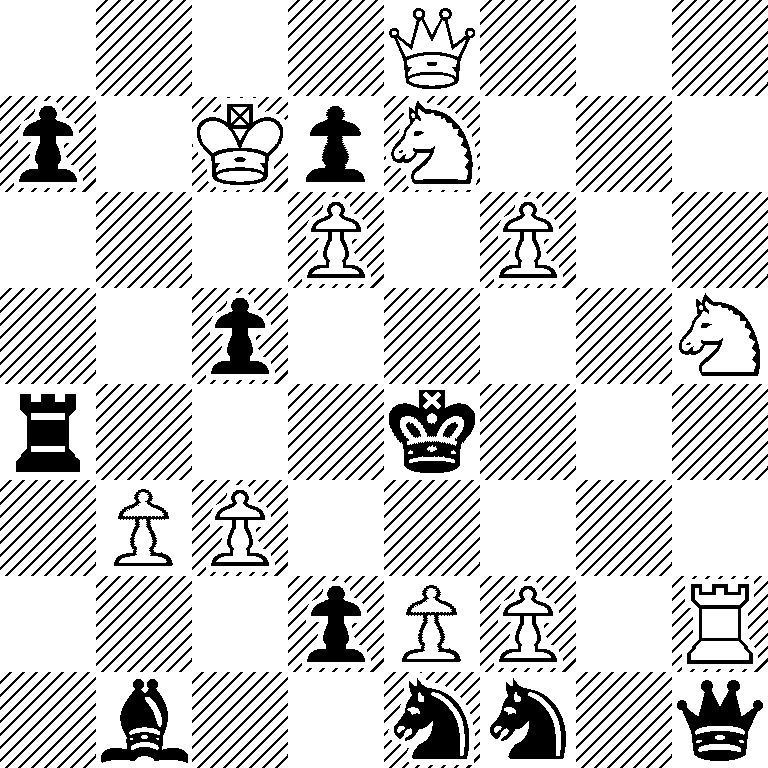 4Q3/p1KpN3/3P1P2/2p4N/r3k3/1PP5/3pPP1R/1b2nn1q