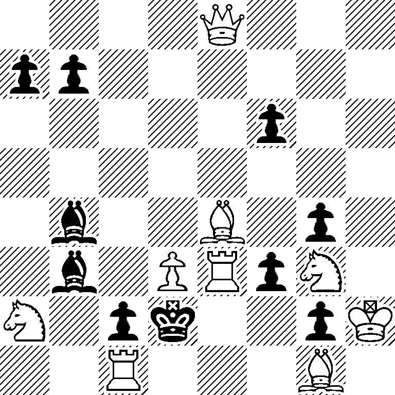 4Q3/pp6/5p2/8/1b2B1p1/1b1PRpN1/N1pk2pK/2R3B1
