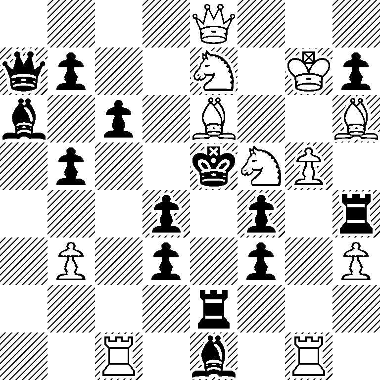 4Q3/qp2N1Kp/b1p1B2B/1p2kNP1/3p1p1r/1P1p1p1P/4r3/2R1b1R1