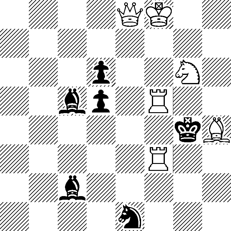 4QK2/8/3p2N1/2bp1R2/6kB/5R2/2b5/4n3