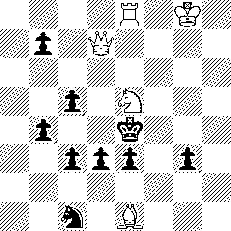 4R1K1/1p1Q4/8/2p1N3/1p2k3/2ppp1p1/8/2n1B3