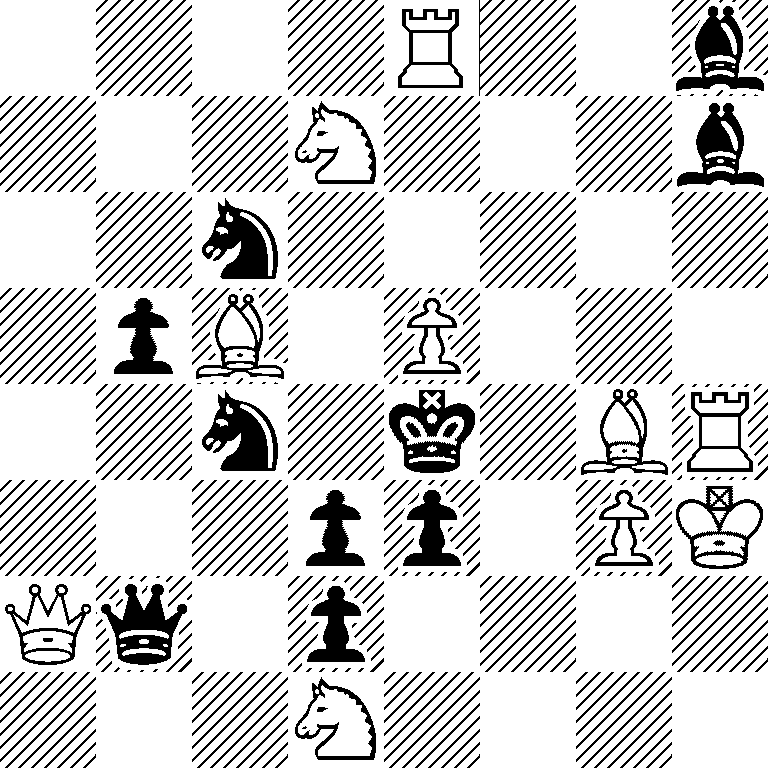 4R2b/3N3b/2n5/1pB1P3/2n1k1BR/3pp1PK/Qq1p4/3N4