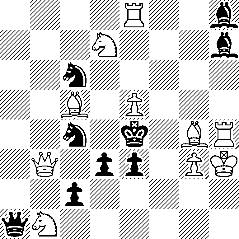 4R2b/3N3b/2n5/2B1P3/2n1k1BR/1Q1pp1PK/2p5/qN6