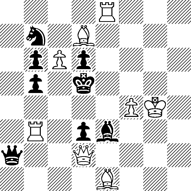 4R3/1n1B4/1pPp4/1p1k4/5PK1/1R1pb3/q2Q4/4B3