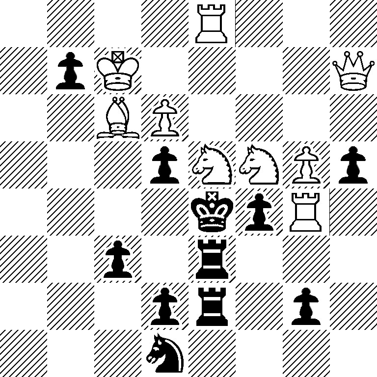 4R3/1pK4Q/2BP4/3pNNPp/4kpR1/2p1r3/3pr1p1/3n4