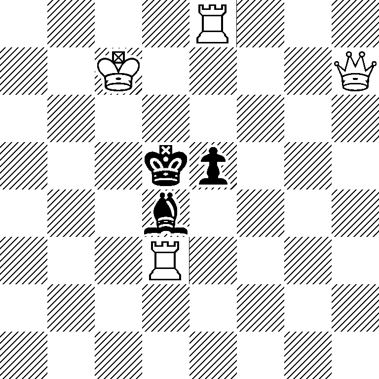 4R3/2K4Q/8/3kp3/3b4/3R4/8/8