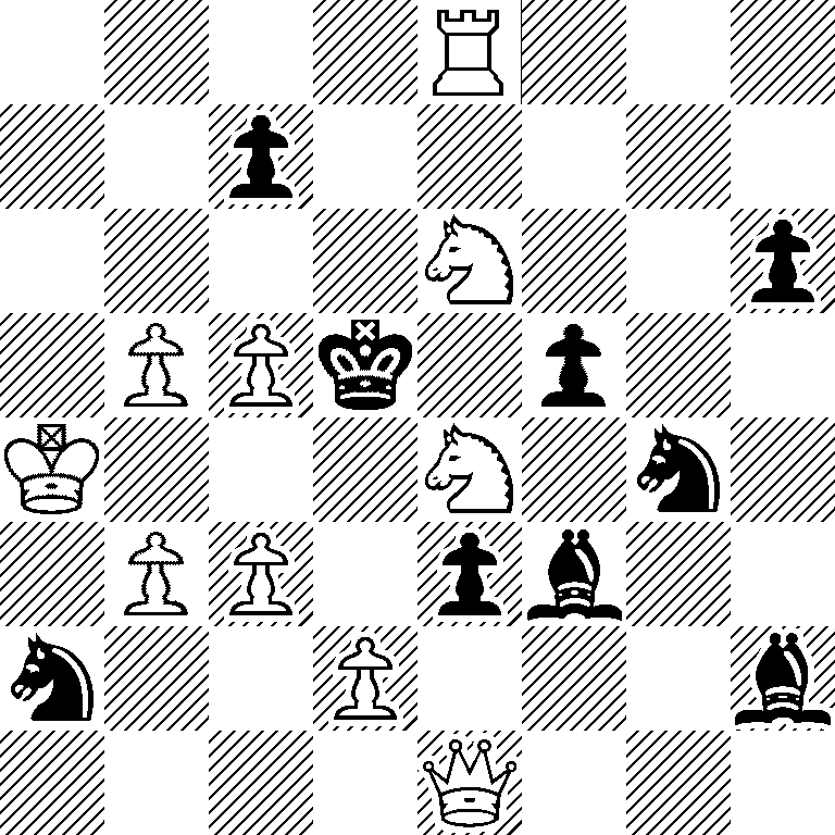4R3/2p5/4N2p/1PPk1p2/K3N1n1/1PP1pb2/n2P3b/4Q3