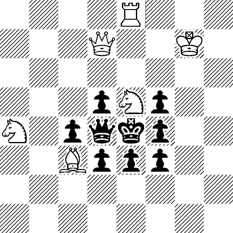 4R3/3Q2K1/8/3pNp2/N1pqkp2/2Bppp2/8/8