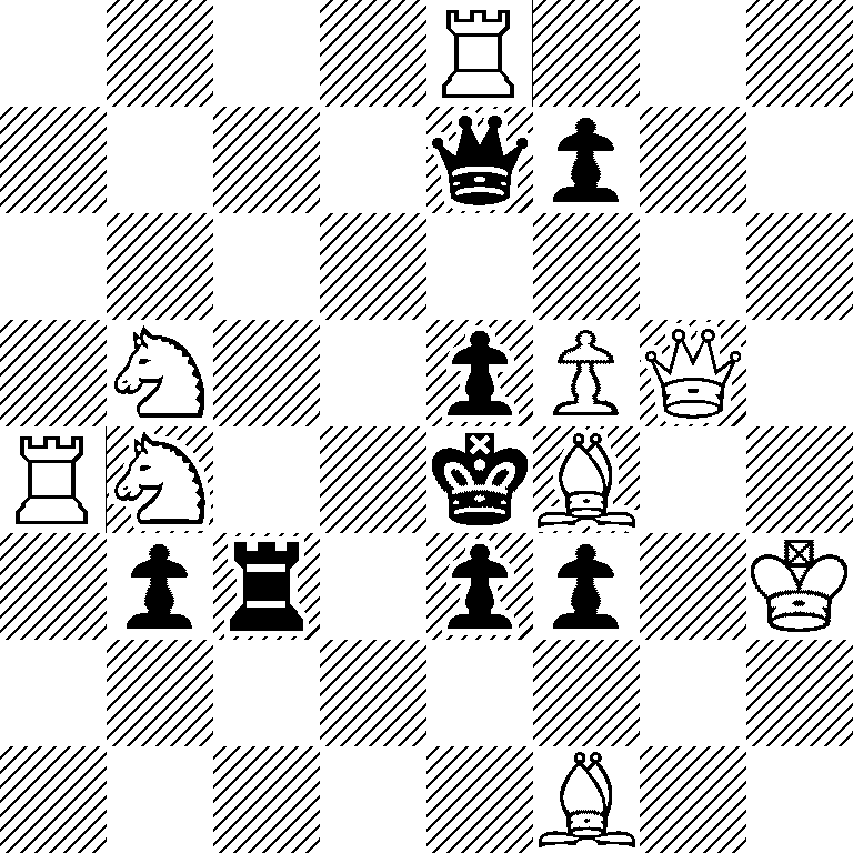 4R3/4qp2/8/1N2pPQ1/RN2kB2/1pr1pp1K/8/5B2
