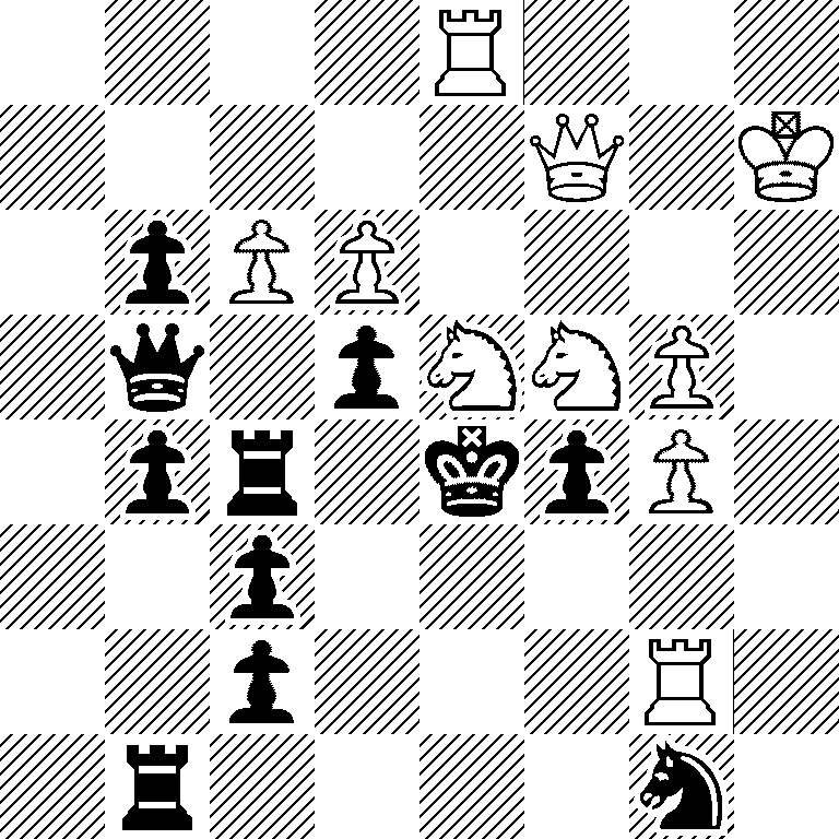 4R3/5Q1K/1pPP4/1q1pNNP1/1pr1kpP1/2p5/2p3R1/1r4n1