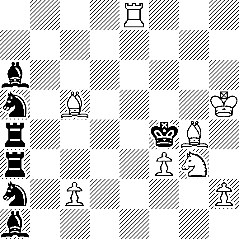 4R3/8/b7/n1B4K/r4kB1/r4PN1/n1P4P/b7