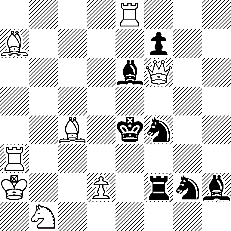 4R3/B4p2/4bQ2/8/2B1kn2/R7/K2P1rnb/1N6
