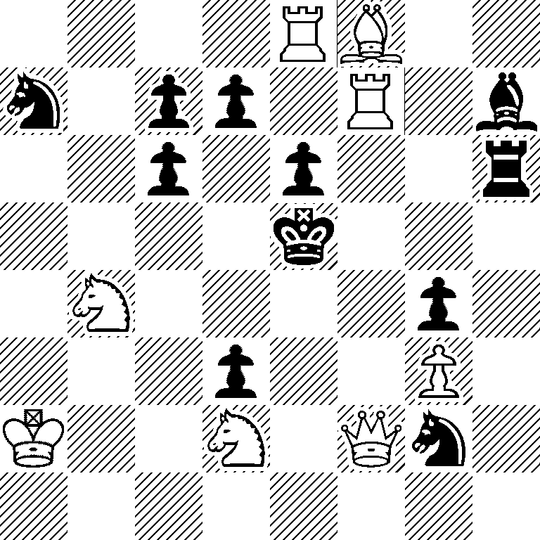 4RB2/n1pp1R1b/2p1p2r/4k3/1N4p1/3p2P1/K2N1Qn1/8