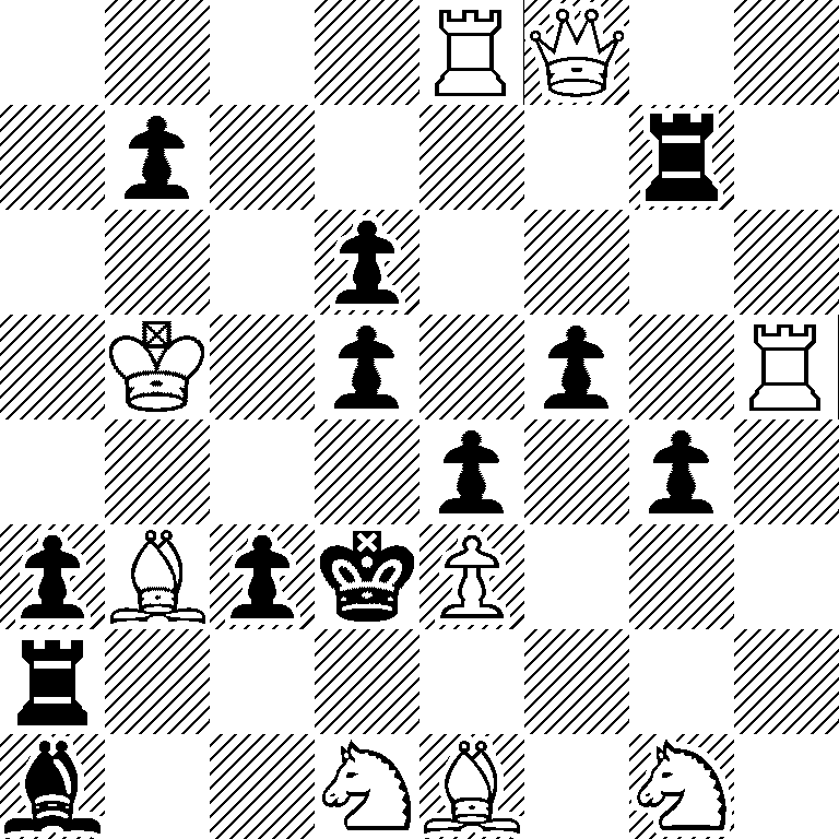 4RQ2/1p4r1/3p4/1K1p1p1R/4p1p1/pBpkP3/r7/b2NB1N1