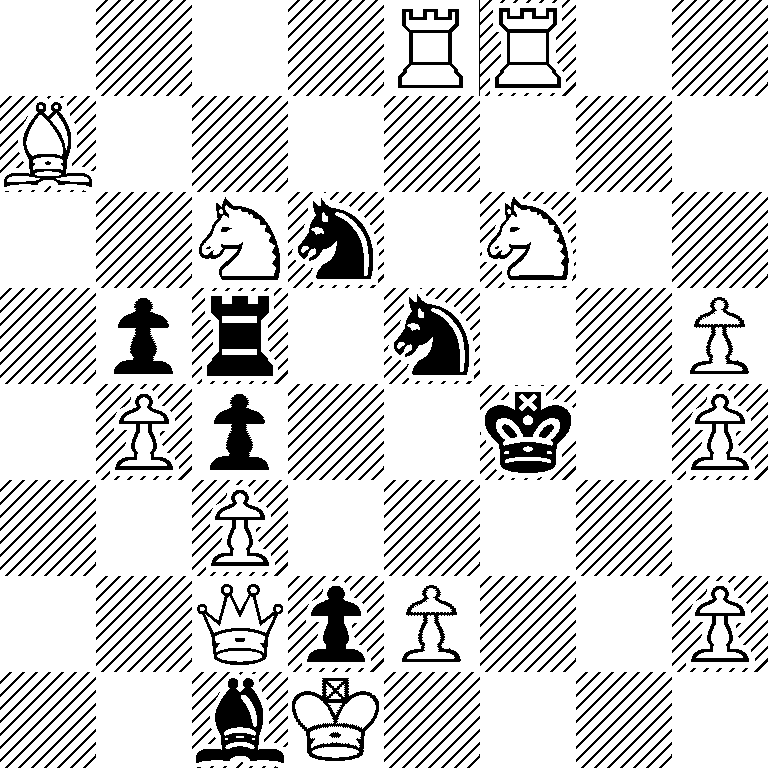 4RR2/B7/2Nn1N2/1pr1n2P/1Pp2k1P/2P5/2QpP2P/2bK4