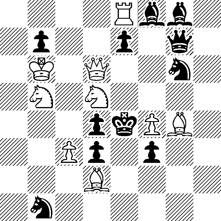4Rbb1/1p2p1q1/1K1Q2n1/1N1N4/3pkPB1/2Pp1p2/3B4/1n6