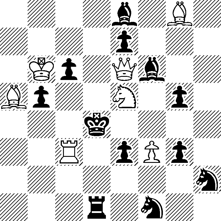 4b1B1/4p3/1Kp1Qb2/Bp2N1p1/3k4/2R1pPp1/7n/3r1n2