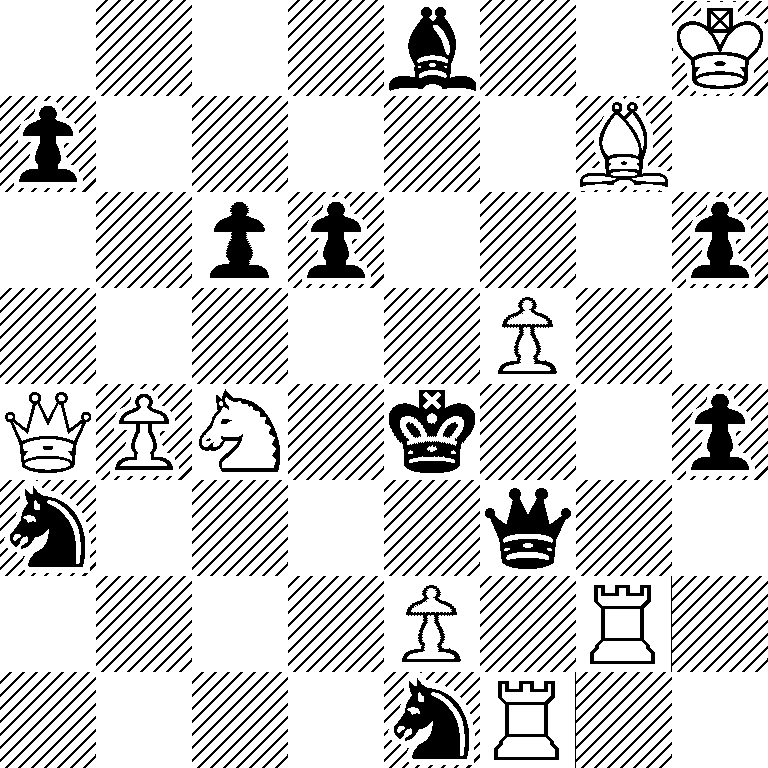 4b2K/p5B1/2pp3p/5P2/QPN1k2p/n4q2/4P1R1/4nR2