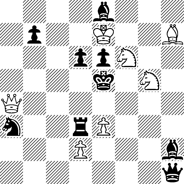 4b3/1p2K2B/3ppN2/4k1N1/Q7/n2rP3/3P3b/7q