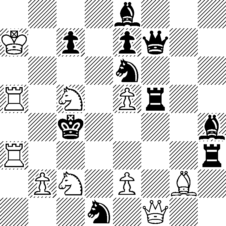 4b3/K1p1pq2/4n3/R1N1Pr2/2k4b/R6r/1PN1P1B1/3n1Q2