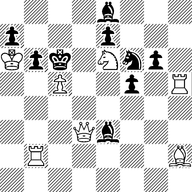 4b3/p3p3/Kpk1Nnp1/2P2p1R/8/3Qb3/1R5B/8