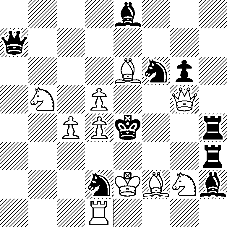 4b3/q7/4Bnp1/1N1P2Q1/2PPk2r/7r/3nKBNb/3R4