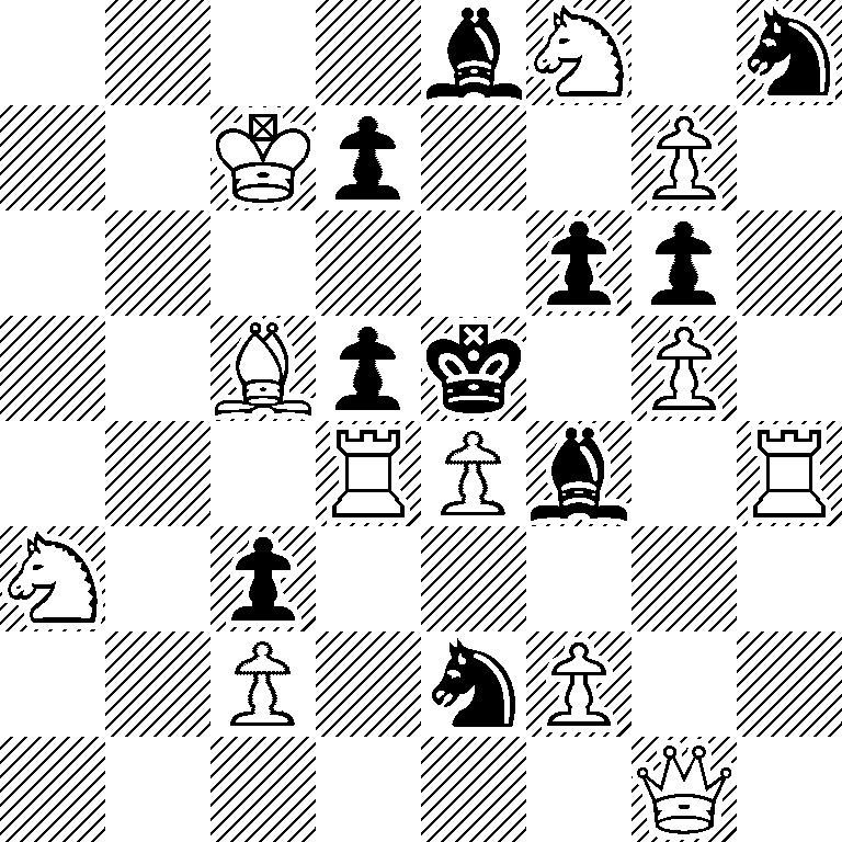 4bN1n/2Kp2P1/5pp1/2Bpk1P1/3RPb1R/N1p5/2P1nP2/6Q1