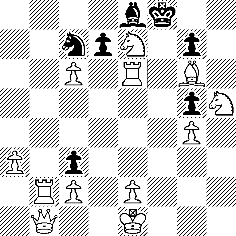 4bk2/2npN1p1/2P1R1B1/6pN/6P1/P1p5/1RP1P3/1Q2K3
