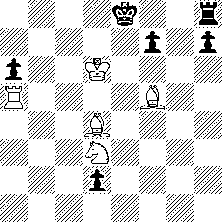 4k2r/5p1p/p2K4/R4B2/3B4/3N4/3p4/8