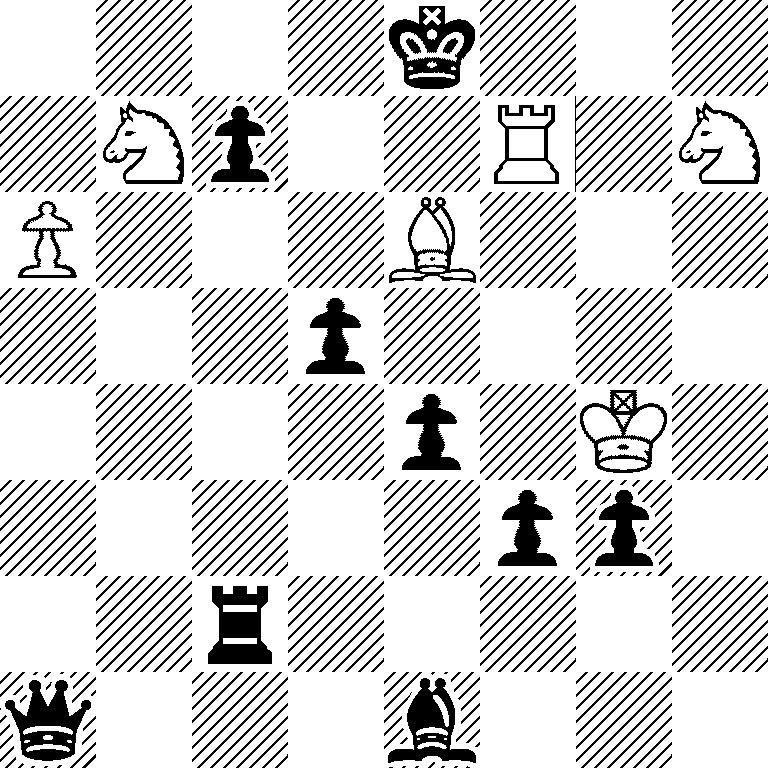 4k3/1Np2R1N/P3B3/3p4/4p1K1/5pp1/2r5/q3b3