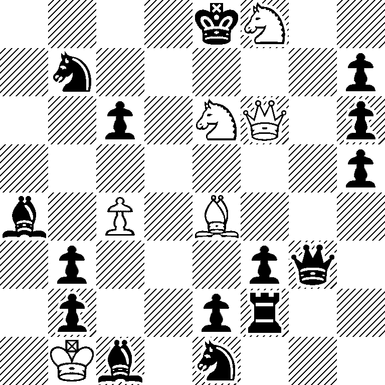 4kN2/1n5p/2p1NQ1p/7p/b1P1B3/1p3pq1/1p2pr2/1Kb1n3