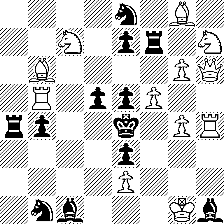 4n1B1/2N1pr1N/1B4PQ/1R1ppP2/rp2k1PR/4p3/4P3/1nb3Kb