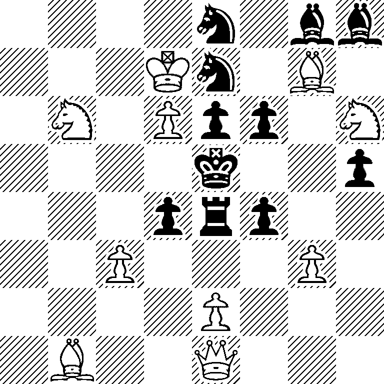 4n1bb/3Kn1B1/1N1Ppp1N/4k2p/3prp2/2P3P1/4P3/1B2Q3
