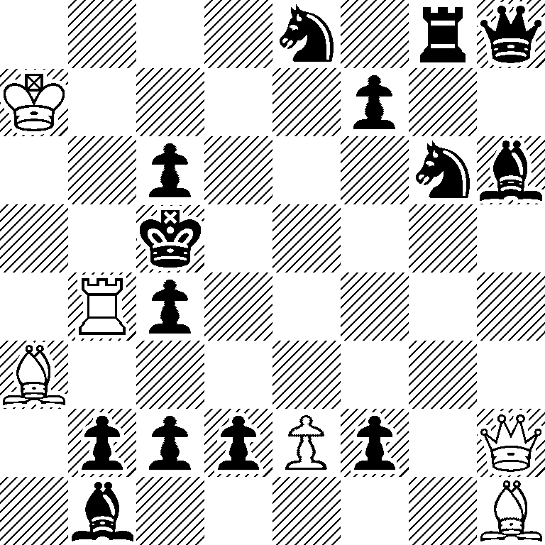 4n1rq/K4p2/2p3nb/2k5/1Rp5/B7/1pppPp1Q/1b5B