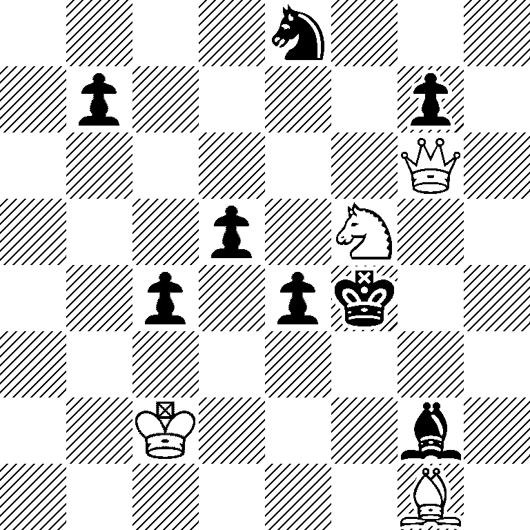 4n3/1p4p1/6Q1/3p1N2/2p1pk2/8/2K3b1/6B1