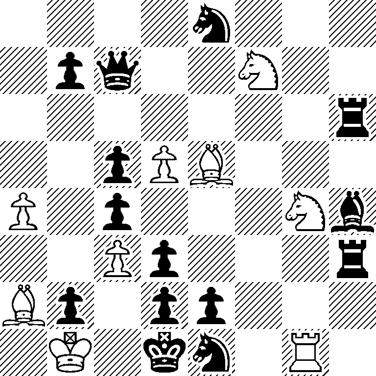 4n3/1pq2N2/7r/2pPB3/P1p3Nb/2Pp3r/Bp1pp3/1K1kn1R1