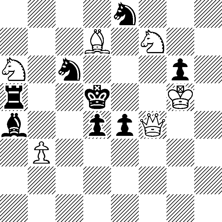4n3/3B1N2/N1n3p1/r2k2K1/b2ppQ2/1P6/8/8