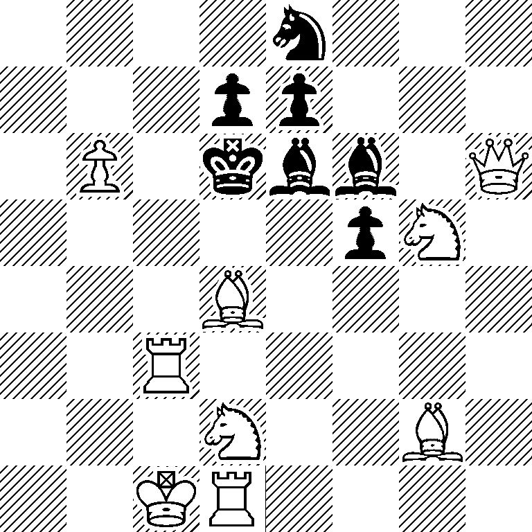4n3/3pp3/1P1kbb1Q/5pN1/3B4/2R5/3N2B1/2KR4