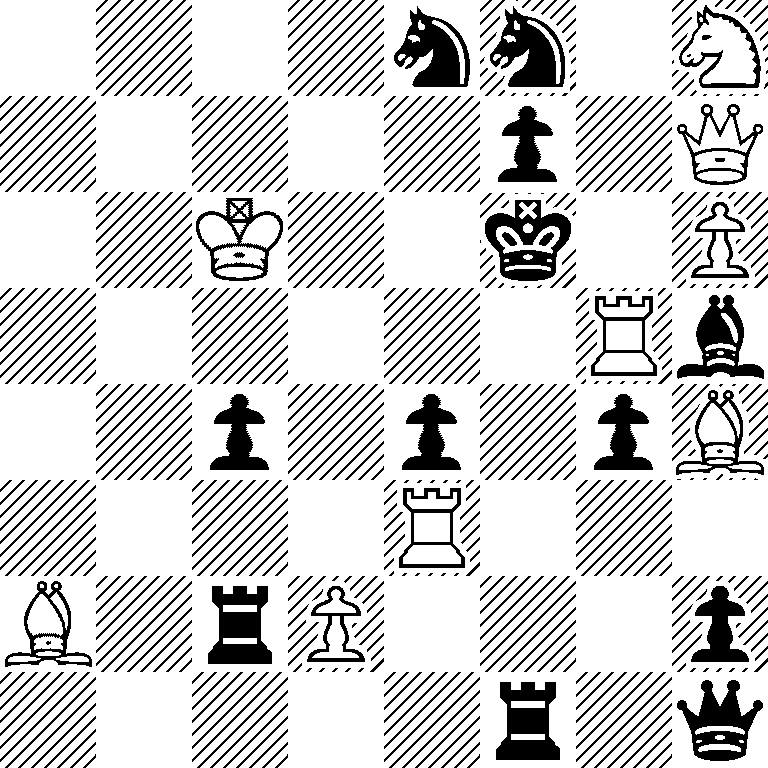 4nn1N/5p1Q/2K2k1P/6Rb/2p1p1pB/4R3/B1rP3p/5r1q