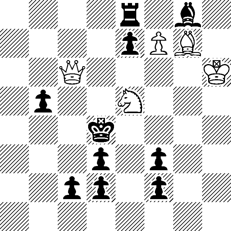 4r1b1/4pPB1/2Q4K/1p2N3/3k4/3p1p2/2pp1p2/8