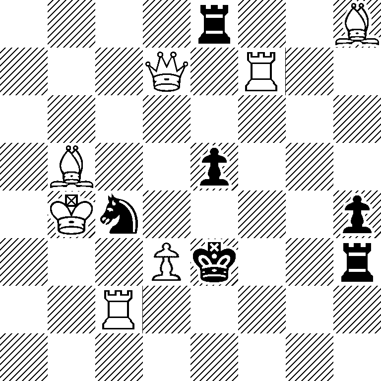 4r2B/3Q1R2/8/1B2p3/1Kn4p/3Pk2r/2R5/8