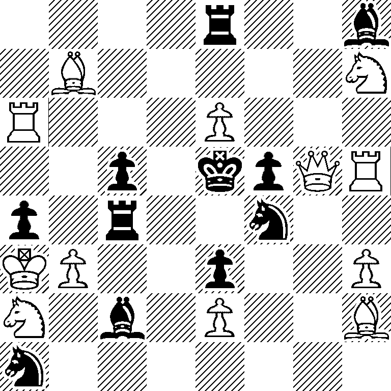 4r2b/1B5N/R3P3/2p1kpQR/p1r2n2/KP2p2P/N1b1P2B/n7