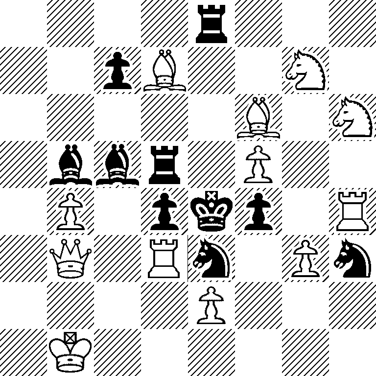 4r3/2pB2N1/5B1N/1bbr1P2/1P1pkp1R/1Q1Rn1Pn/4P3/1K6