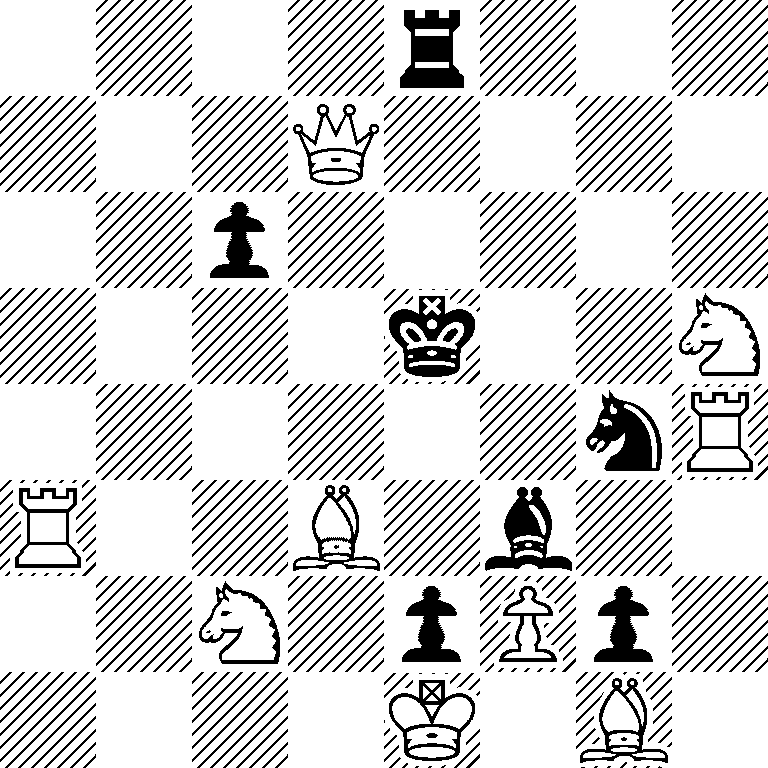 4r3/3Q4/2p5/4k2N/6nR/R2B1b2/2N1pPp1/4K1B1