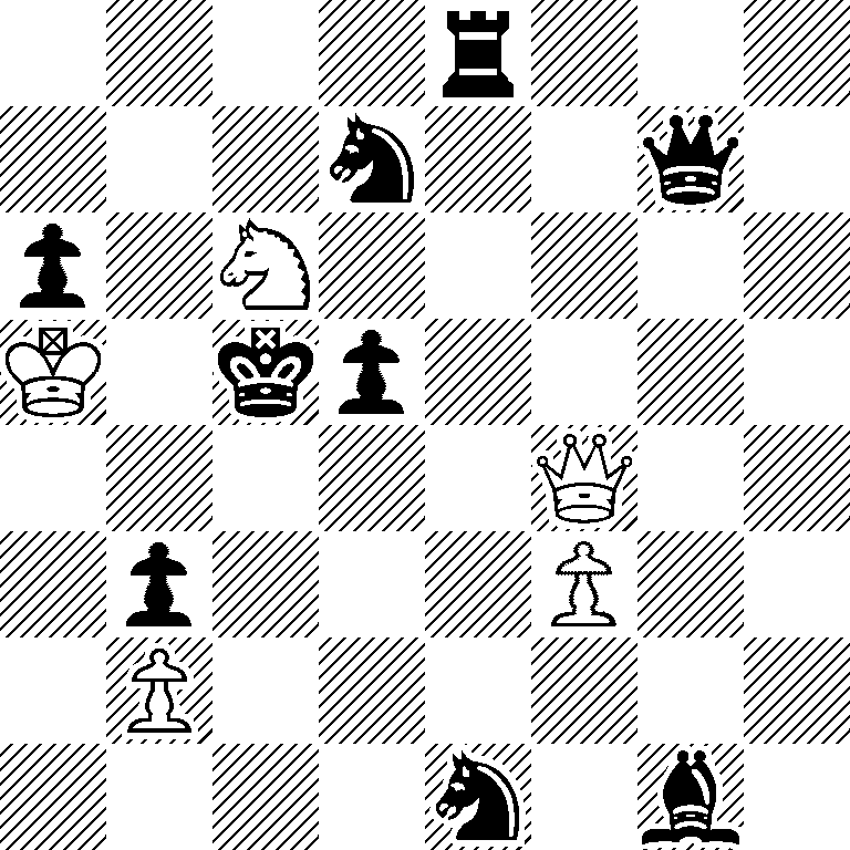 4r3/3n2q1/p1N5/K1kp4/5Q2/1p3P2/1P6/4n1b1